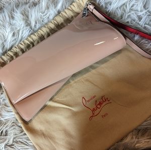 Christian Louboutin Loubi Twist Patent Zip Clutch bag